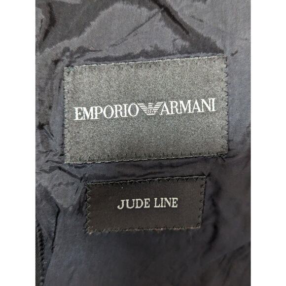 EMPORIO ARMANI! JUDE LINE! RICH BLACK MICROFIBER DRESS JACKET SPORT COAT! SZ 48R - Picture 8 of 11